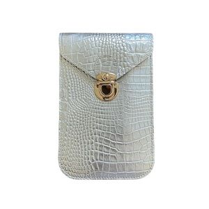 Silver Metallic Cell Phone Holder/Mini Purse